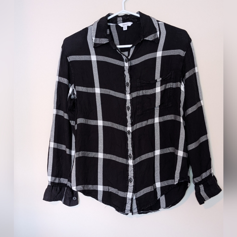 Reitmans Black and White Checkered Top, Size XS